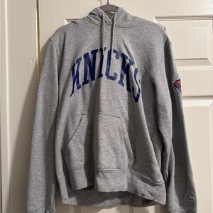 New Era Gray Knicks Hoodie